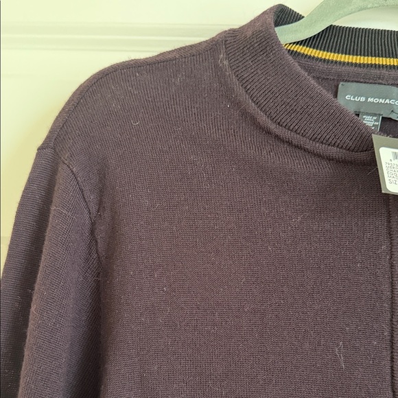 Club Monaco Men's Black Zip-Up Sweater - Picture 3 of 6